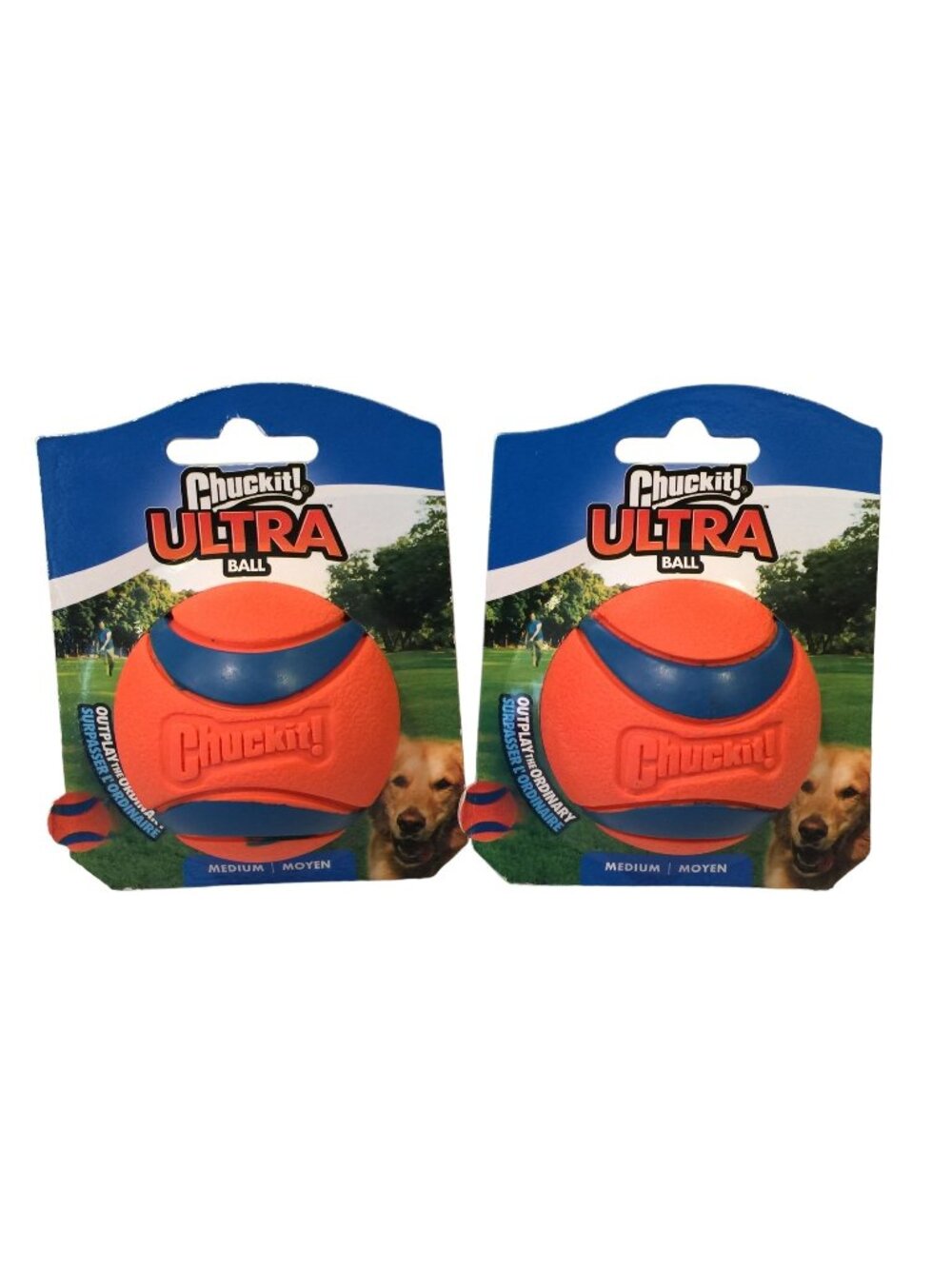 CHUCKIT! Ultra Ball Medium Set of 2 Ultra Durable Rubber